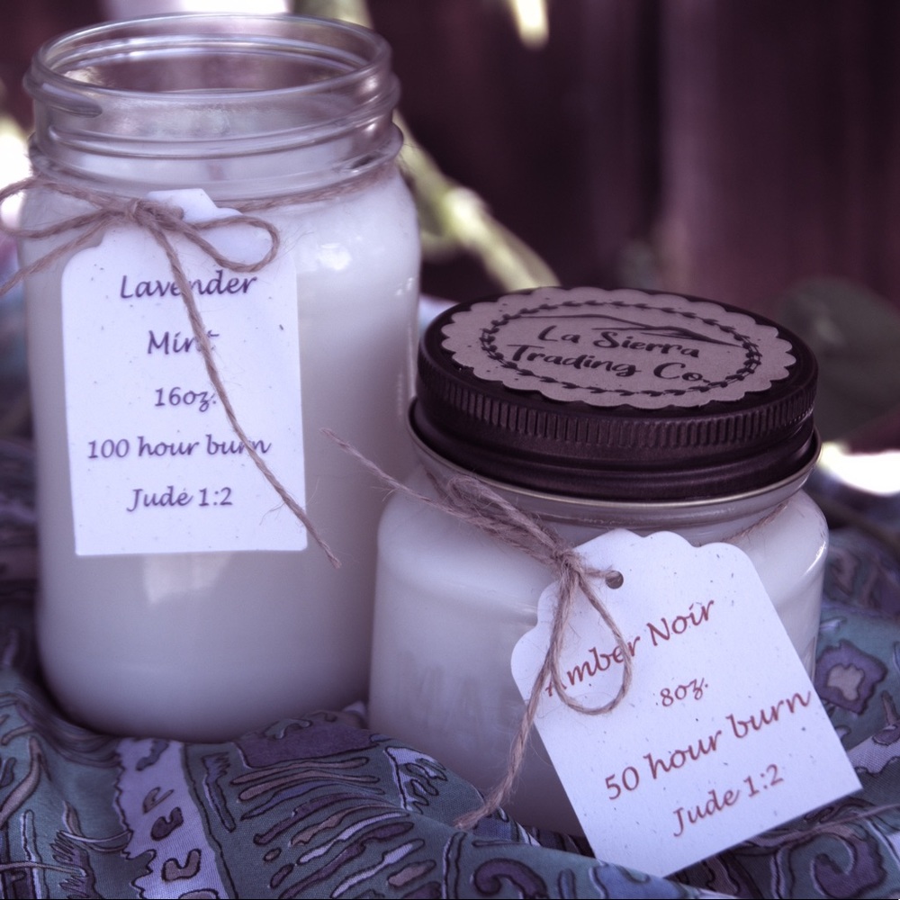 Virgin coconut soy candles
